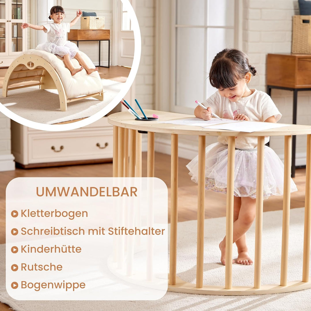 Kletterbogen Montessori mit Kissen - Motorikmodul und Kletterparcours für Babys, CE-Zertifiziert für