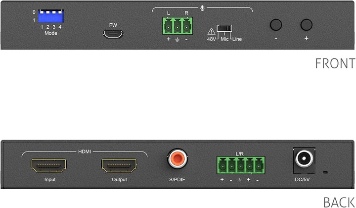 PureTools, HDMI Audio De-Embedder und Embedder mit Down-Scaling, 4K Auflösung, Datenrate bis 18 GB/s