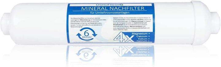 OsmoFresh Mineralnachfilter mit Anschlussset | Nachmineralisierung wertvolle Mineralien wie Calcium,