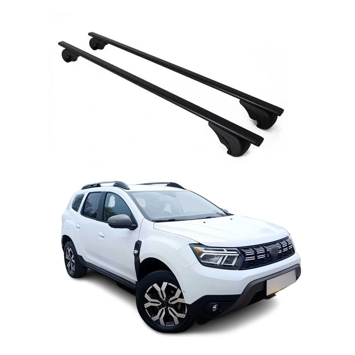 OMAC Dachträger Grundtäger kompatibel mit Dacia Duster mk3 2024-2025 75kg Metall Schwarz 2 TLG