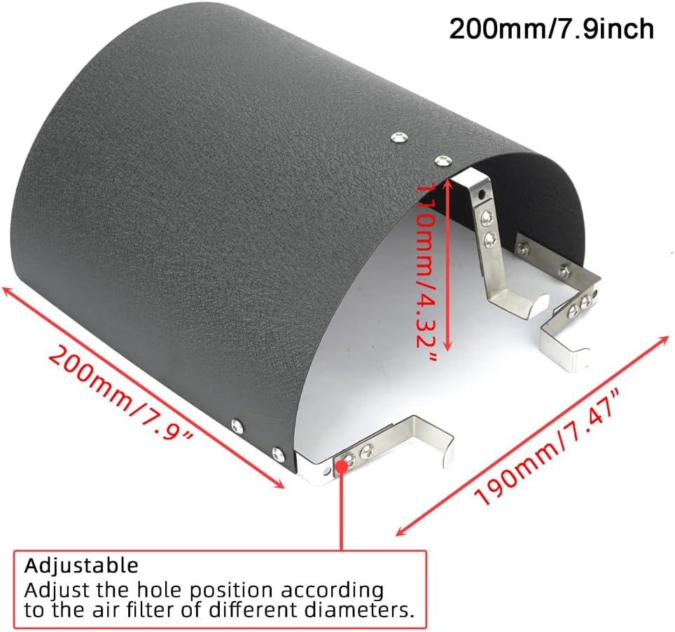 Universal Auto Air Filter Cover Heat Shield, Auto Luftfilterabdeckung Edelstahl Hitzeschild,für 2.5-