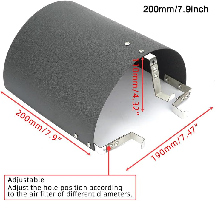 Universal Auto Air Filter Cover Heat Shield, Auto Luftfilterabdeckung Edelstahl Hitzeschild,für 2.5-
