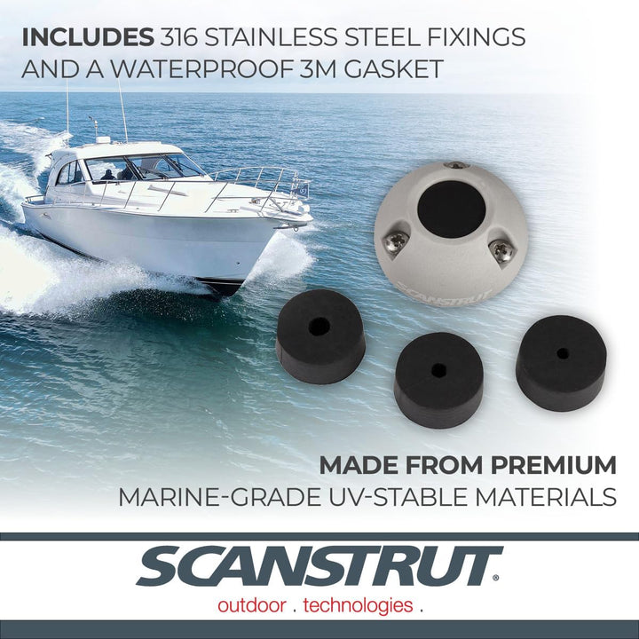 SCANSTRUT SMALL Deck Seal SS Connector - .83" Cable - .35" Connectors up to 21mm/Cables 4-9mm Weiss