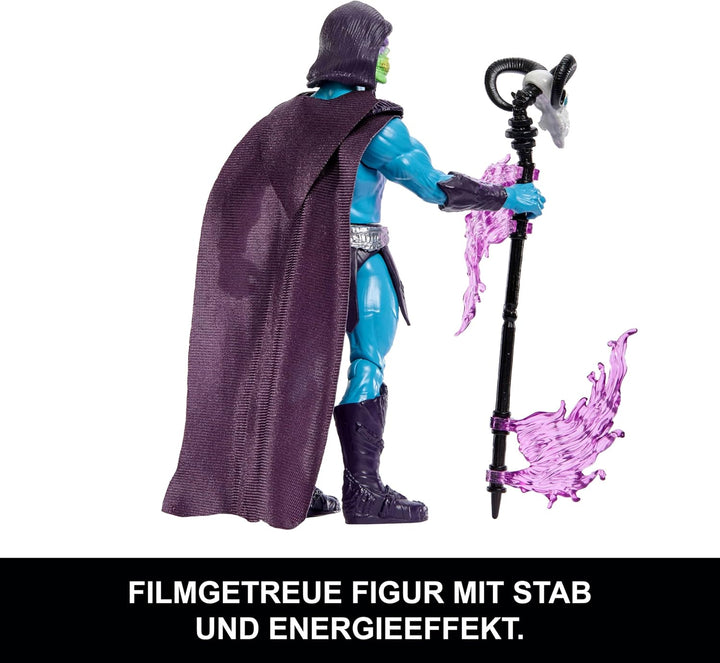 Masters of the Universe Funktionsfigur Skeletor mit Havoc-Stab-Attacke, Dreh- und Loslassfunktion, c