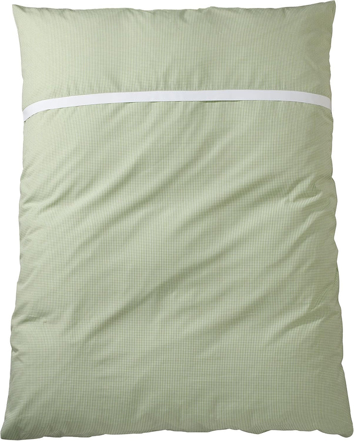 wellyou, Kinder Bettwäsche, Vichy-Karo, 100% Baumwolle, Masse (100x135cm und 40 x 60cm) grün-weiss G