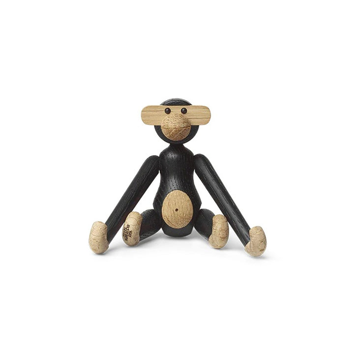 Kay Bojesen AFFE Mini Figuren 9.5 cm Affen Weihnachtsdekoration, Holz dunkel H9.5 cm Dunkel Gebeizte