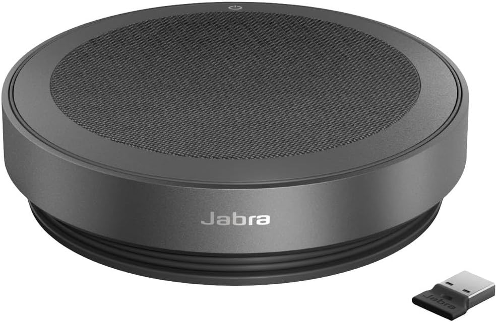Jabra Speak2 75 schnurlose Freisprechlösung mit USB-A Bluetooth-Adapter, 4 Mikrofone mit Geräuschunt