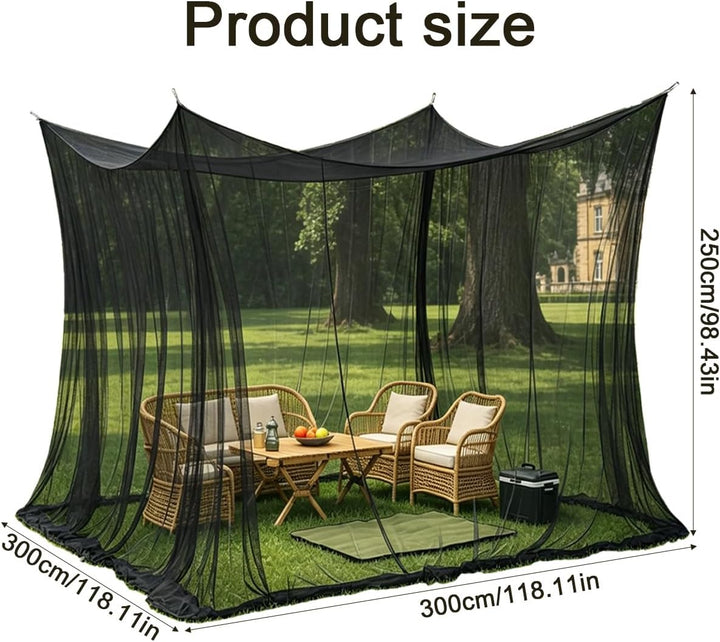 XXL Moskitonetz Outdoor Reise, 300x300x250cm Outdoor Mückenschutznetz, für den Aussenbereich Terrass