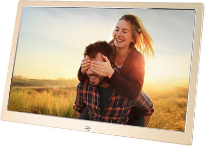 12 Zoll elektronischer Bilderrahmen Metall & 1280X800 hochauflösendes IPS-Breitbild-Display – Kalend