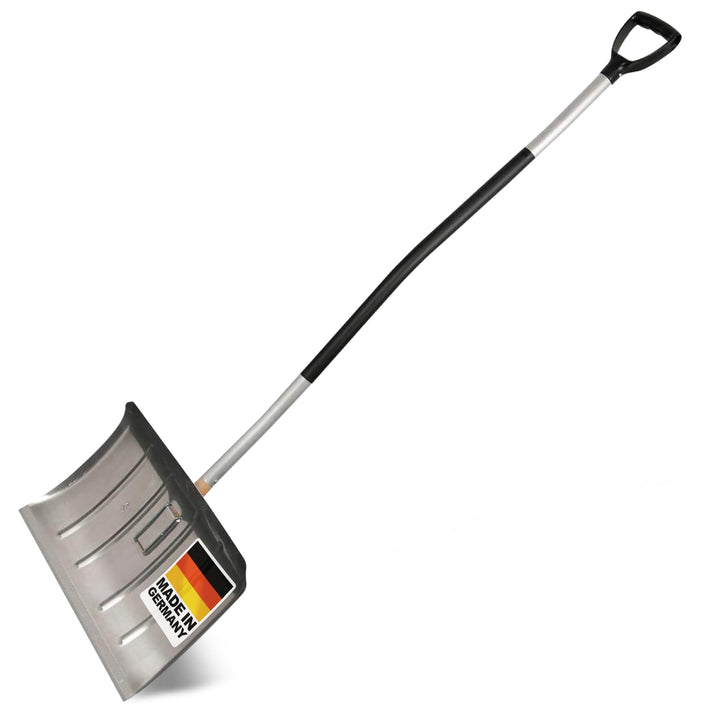 SHW-FIRE Alu-Schneeschieber mit ergonomischem Griff und Alu-Stiel, 55cm Breite - Ideal für viel Schn