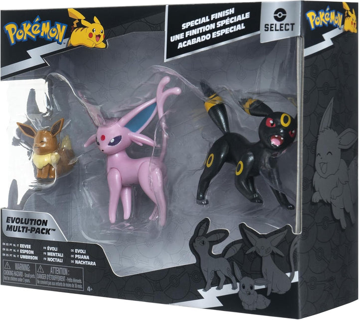 Pokemon Select Evolution Multipack (Eevee #2, Umbreon, Espeon), Figuren