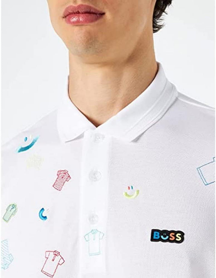 BOSS Herren Paddy Celebration Polohemd XXL White100, XXL White100