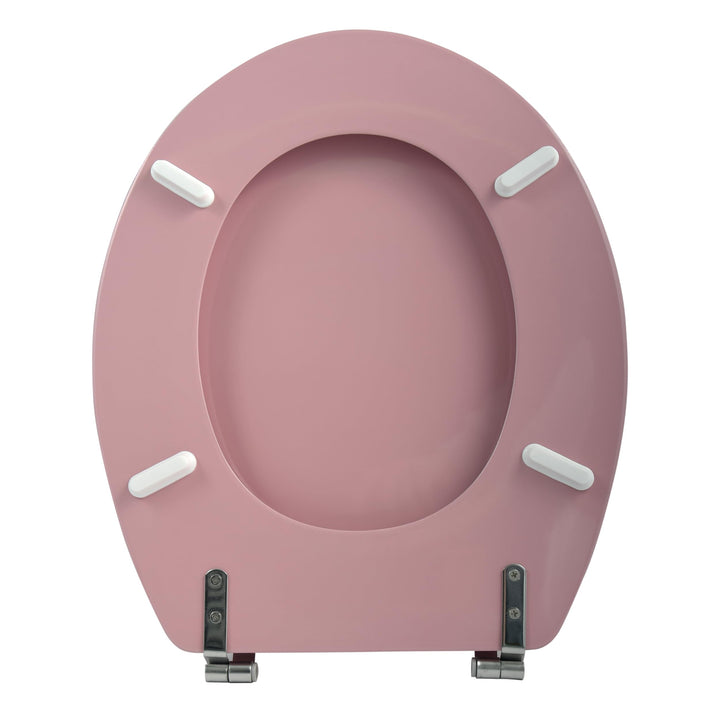 MSV WC-Sitz, MDF, rosa – Scharniere aus Edelstahl
