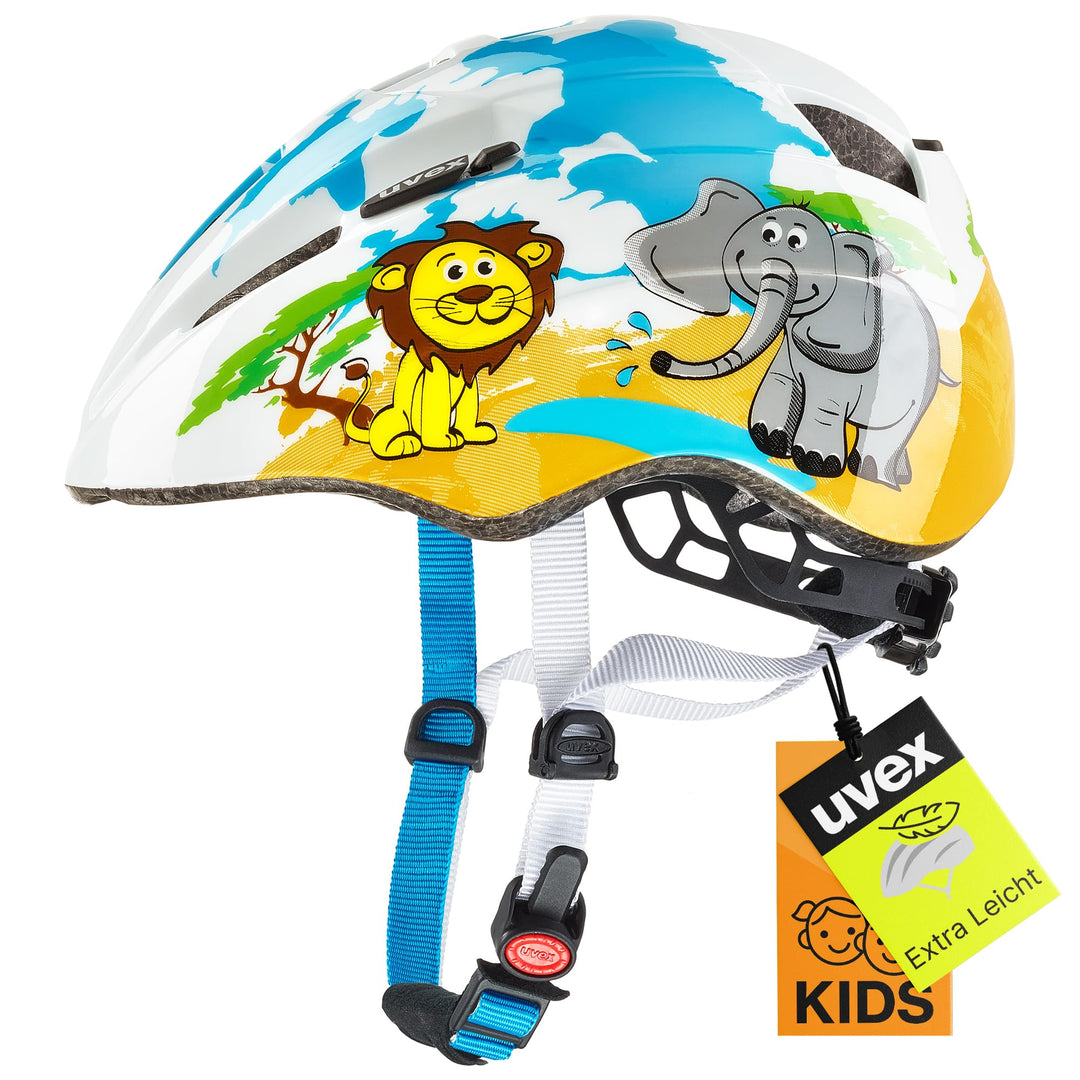 uvex Kid 2 - Leichter Fahrradhelm für Kinder - individuelle Grössenanpassung - erweiterbar mit LED-L