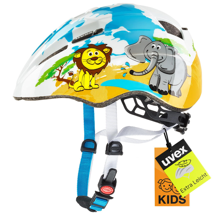 uvex Kid 2 - Leichter Fahrradhelm für Kinder - individuelle Grössenanpassung - erweiterbar mit LED-L
