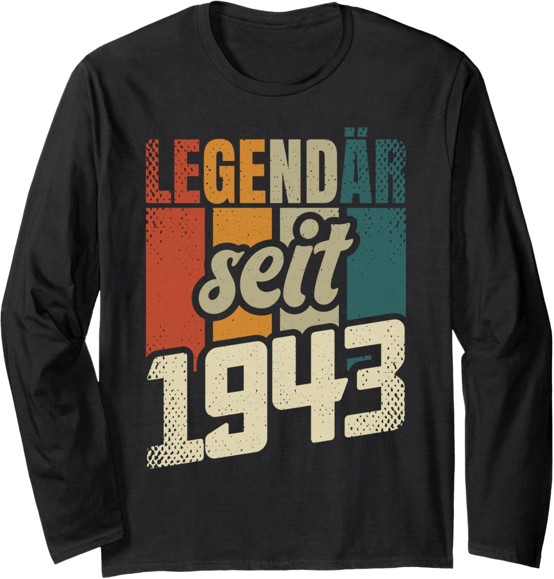 81. Geburtstag Mann Frau 81 Jahre 1943 Deko Lustig Geschenk Langarmshirt