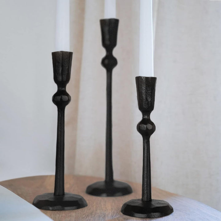 Kerzenhalter aus Eisen, 3 Stück, dekorativer Kerzenständer, Kerzenständer für Hochzeit, Abendessen,