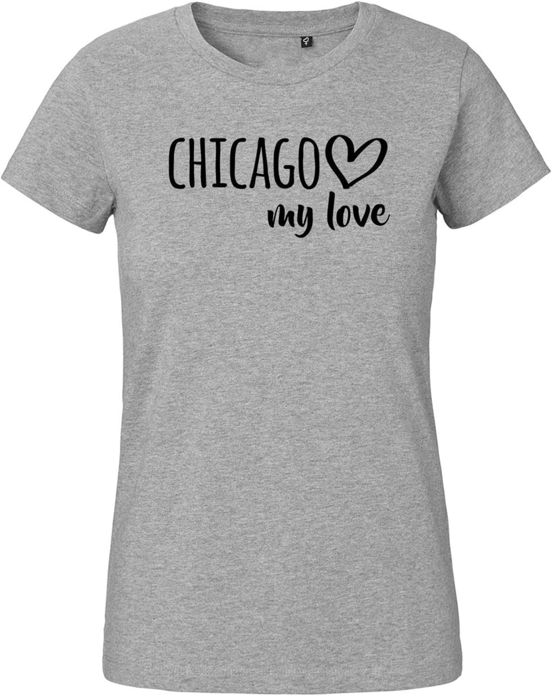 Huuraa Damen T-Shirt Chicago My Love Bio Baumwolle Fairtrade Oberteil Grösse XS-XXL für alle Fans vo