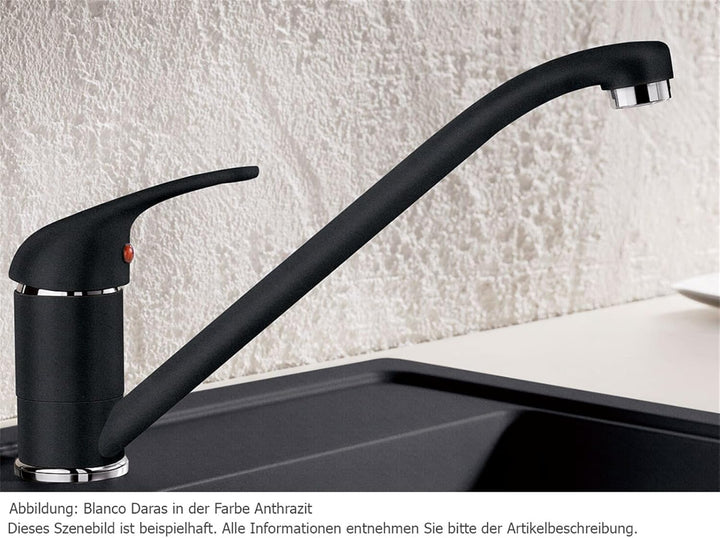 BLANCO DARAS silgranitschwarz | Hochdruck | Rückflussverhinderer | Keramik Kartusche | Gesicherte Wa