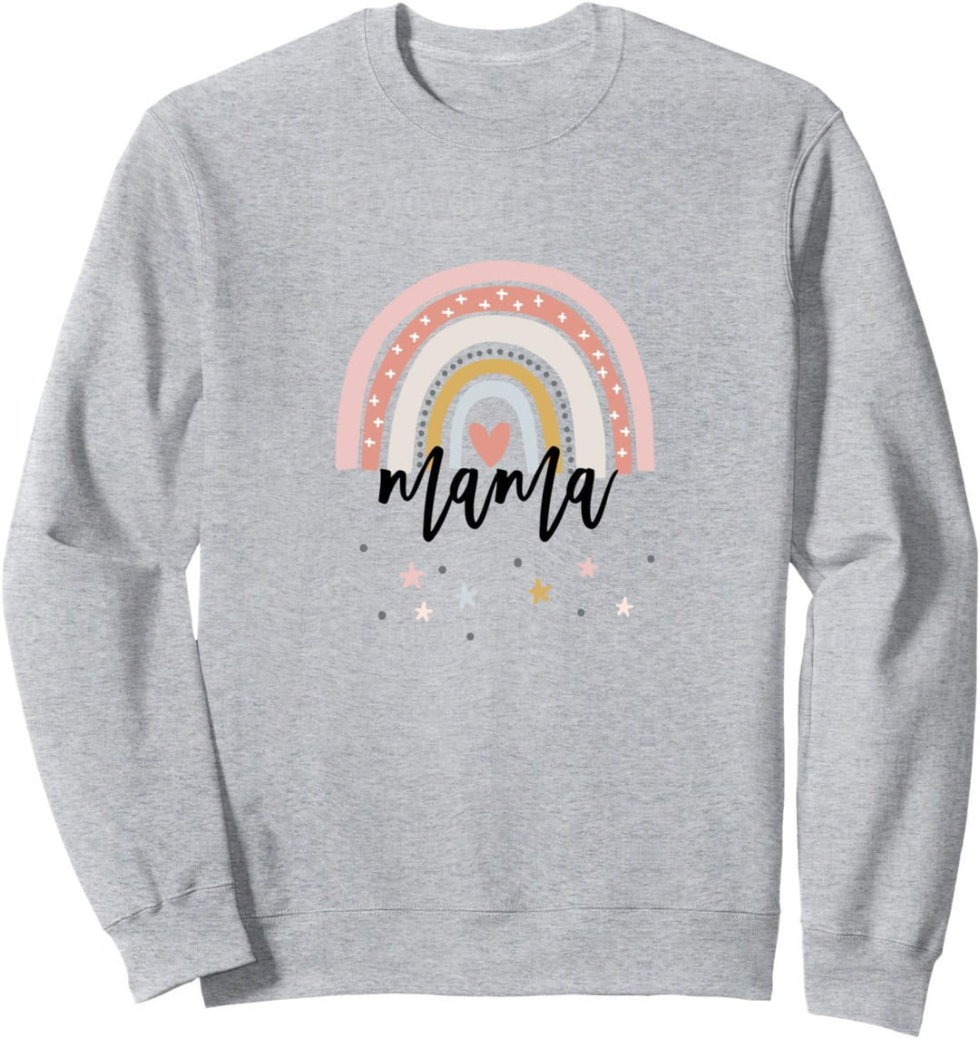 Mama Boho Regenbogen Mama Sweatshirt