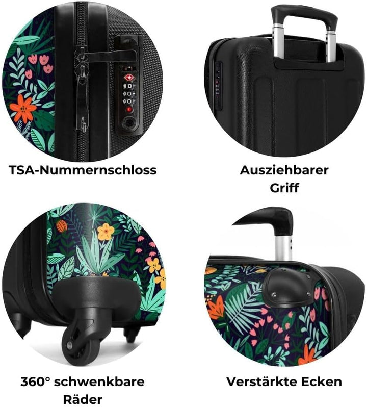 NoBoringSuitcases.com® Handgepäck, Hartschalenkoffer mit TSA Schloss, Trolley, Reisekoffer, Carry on