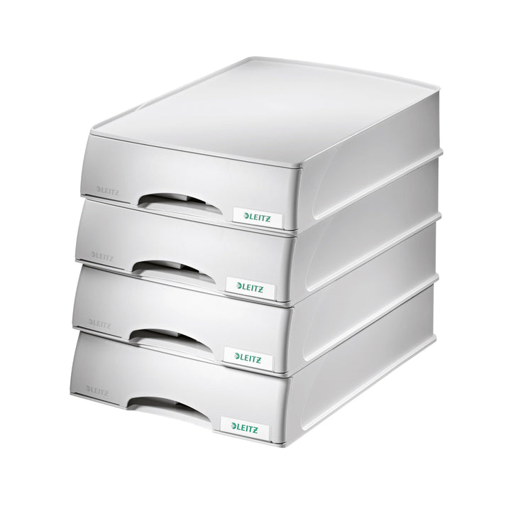 Leitz Briefkorb-Schublade A4, 4er Pack, Grau, Plus Serie, 52100085 4 Stück Grau, 4 Stück Grau