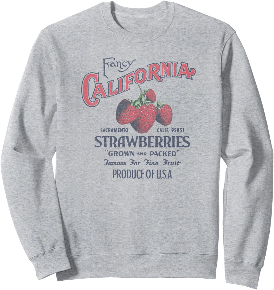 Trendy Fancy California Strawberries Vintage Poster Sweatshirt