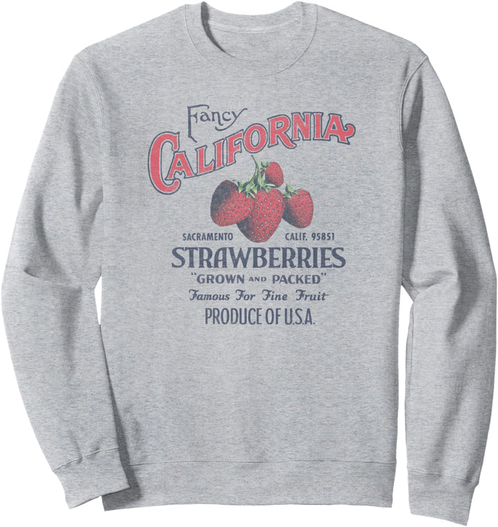 Trendy Fancy California Strawberries Vintage Poster Sweatshirt