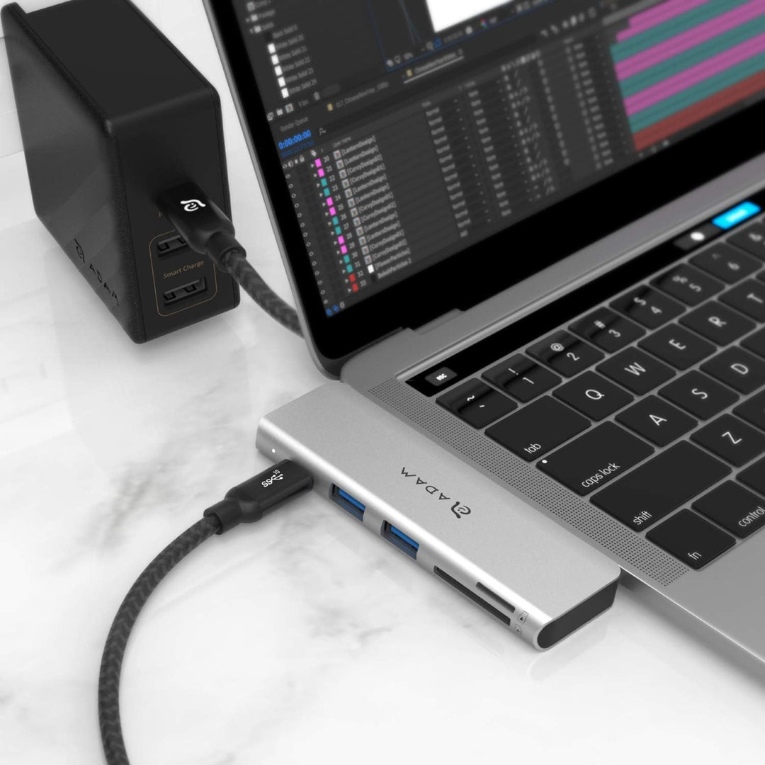 ADAM elements CASA Hub 5E 5-in-1 | Apple MacBook & USB-C Notebooks | grau | AAPADHUB5EGY