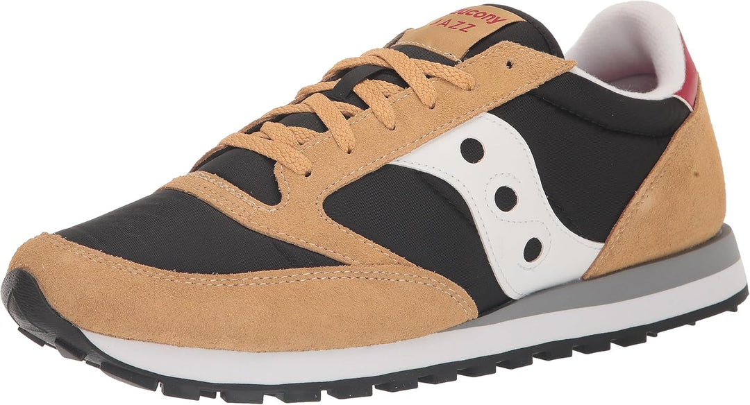 SAUCONY Damen Jazz Original Sneaker 40 EU Beige Schwarz, 40 EU Beige Schwarz