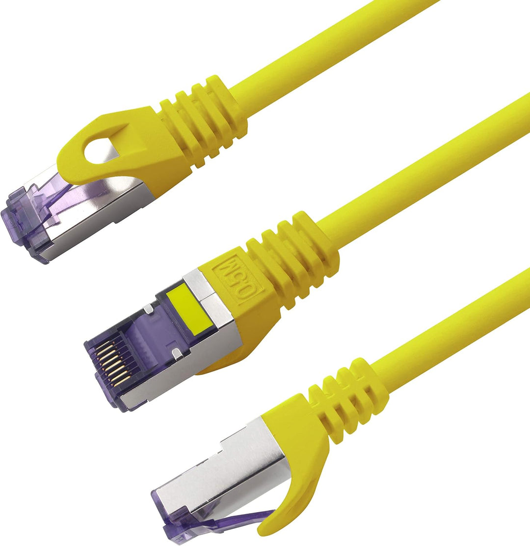 1aTTack.de Cat.7 Netzwerkkabel 30m - Gelb - 1 Stück - Cat7 Patchkabel (SFTP/PIMF/LSZH) Rohkabel 10 G