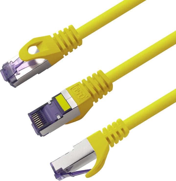 1aTTack.de Cat.7 Netzwerkkabel 30m - Gelb - 1 Stück - Cat7 Patchkabel (SFTP/PIMF/LSZH) Rohkabel 10 G