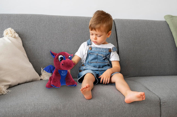 CyP Brands- FC Barcelona Plüschfigur, Drache, 25 cm, Blaugrana, offizielles Produkt