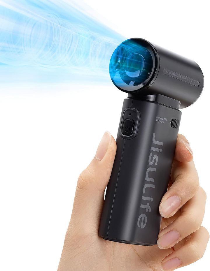 JISULIFE Mini Ventilator Handventilator, USB-aufladbarer Ventilator, persönliches Tragbarer Taschenv