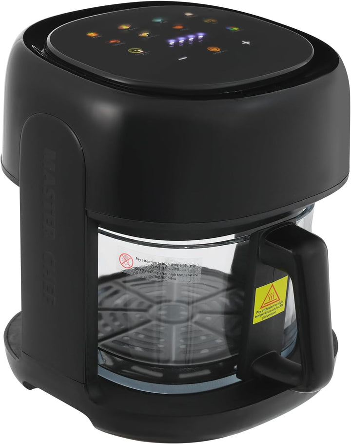 Heissluftfritteuse 3.3L Smart Airfryer mit Full Touch Screen & Sichtfenster, Air Fryer mit Automatis