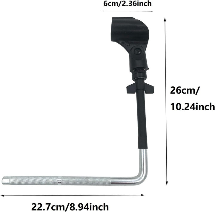TUOREN Schlagzeug-Set Mikrofonhalterung Halter Drum Rack Montageklemme mit L-förmigem Mikrofonhalter