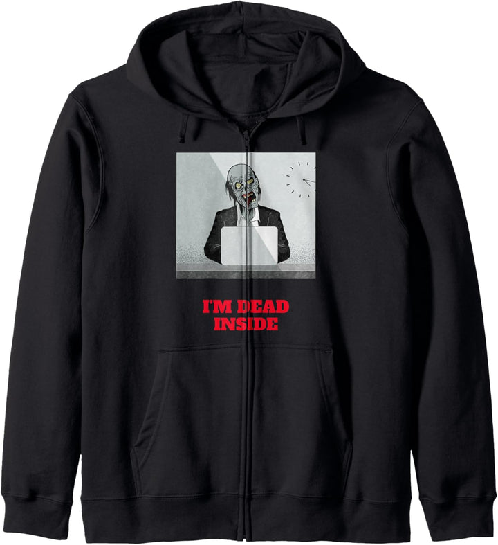 Tote Zombie Büroarbeit Lustiges Kostüm Halloween Kapuzenjacke
