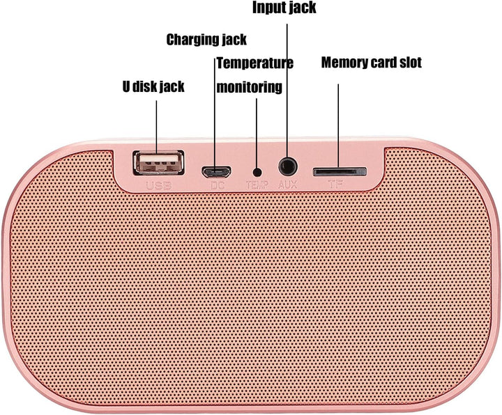 Digitaler Wecker, 2200 MAh UKW-Radio, Multifunktionswecker, mit Bluetooth-Lautsprecher, mit Externer