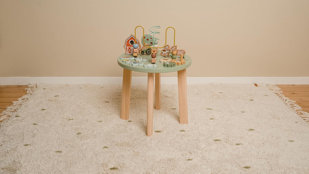 Little Dutch 7141 Holz Aktivitätstisch/Spieltisch Bauernhof grün - Little Farm