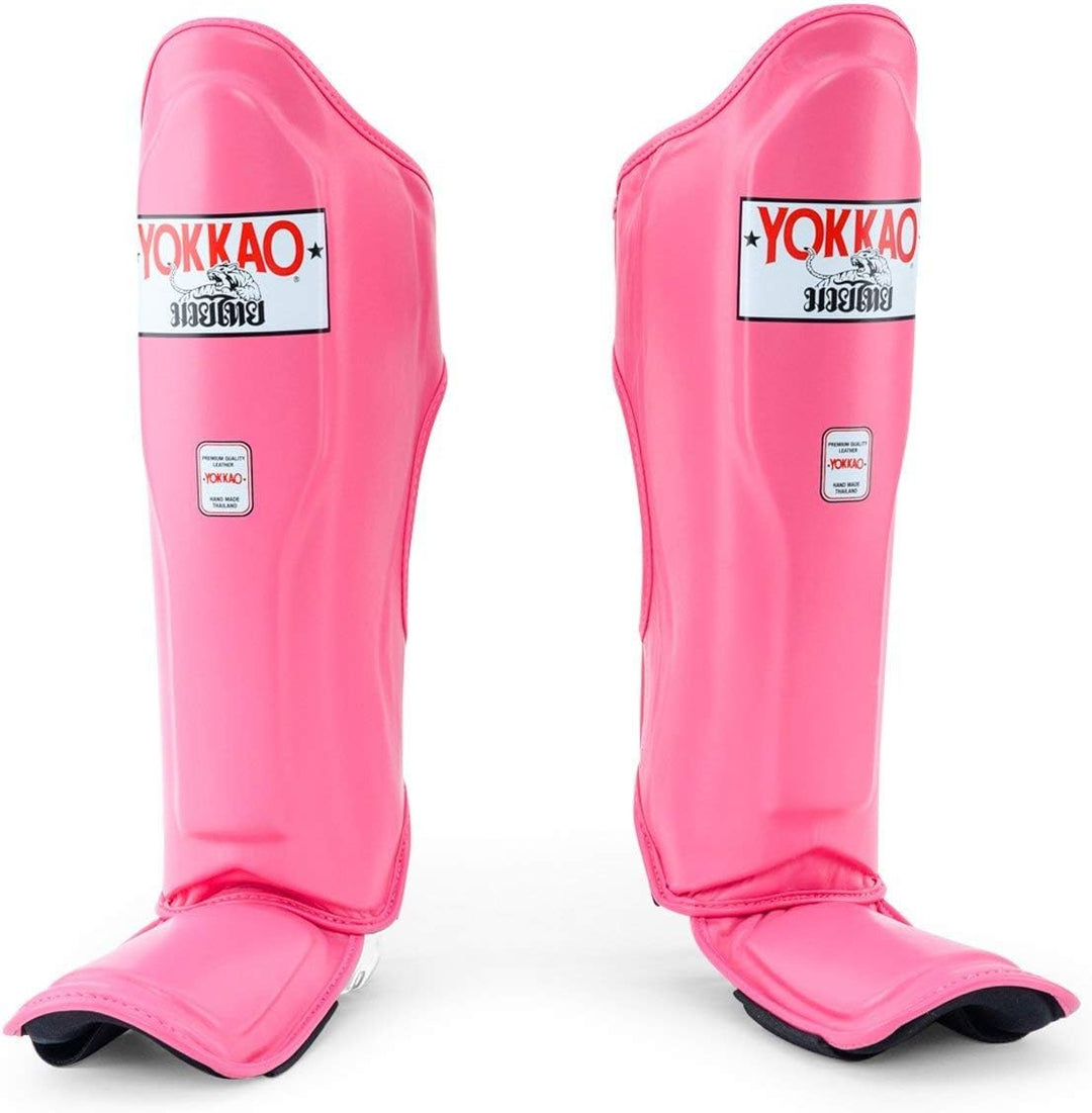 YOKKAO Matrix Muay Thai Kickboxing MMA Shin Guards with Knee Guards for Adults Matrix Hot Pink L, Ma