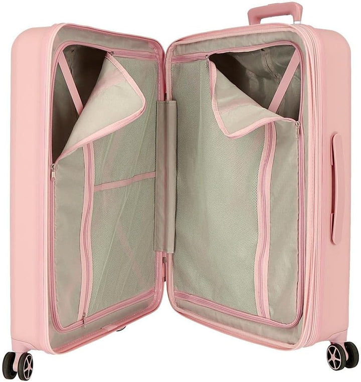 Reebok Roxbury Koffer-Set, Rosa, 55/70 cm, robust, ABS-Kunststoff, integrierter TSA-Verschluss, 119,