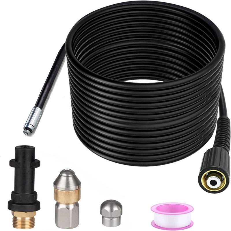 Monave Rohrreinigungsschlauch für Kärcher 20m Abflussreiniger, Rohrreiniger mit Kärcher K2-K7/HD/HDS
