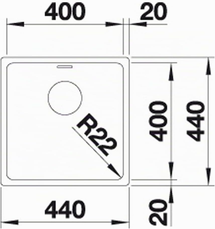 BLANCO ANDANO 400-U | Edelstahl | Einbauart: Unterbau | ohne Ablauffernbedienung | 45er Unterschrank