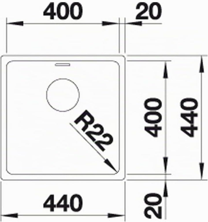 BLANCO ANDANO 400-U | Edelstahl | Einbauart: Unterbau | ohne Ablauffernbedienung | 45er Unterschrank