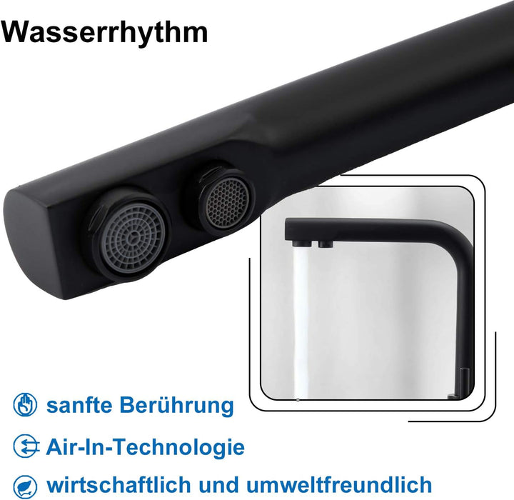 Wasserrhythm 3-Wege-Wasserhahn Küchenarmatur Küche 3 in 1 Mischbatterie Trinkwasserhahn Armatur für