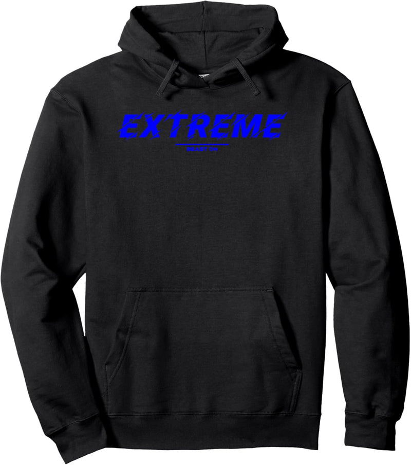 Extreme blau Gym Fitness Workout Gym Training blaue Schrift Pullover Hoodie