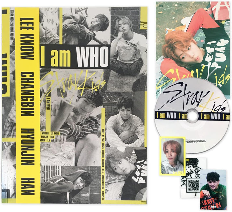 STRAY KIDS - 2nd Mini Album [I am WHO] (I AM Ver.) Photobook + CD-R + Self-Portrait QR Photocard + S