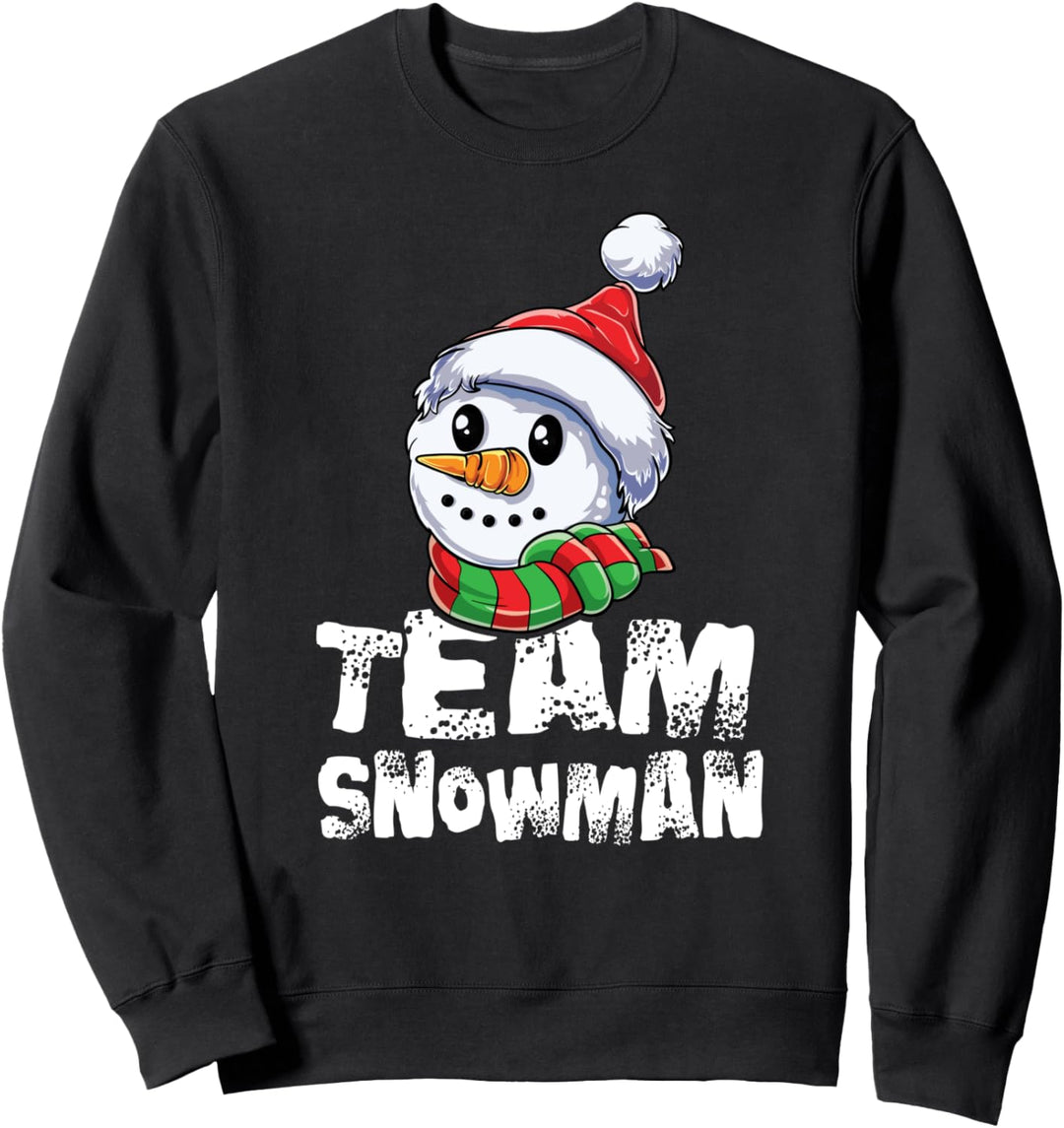 Team Snowman Schneemann Weihnachten Xmas Crew Partner Squad Sweatshirt