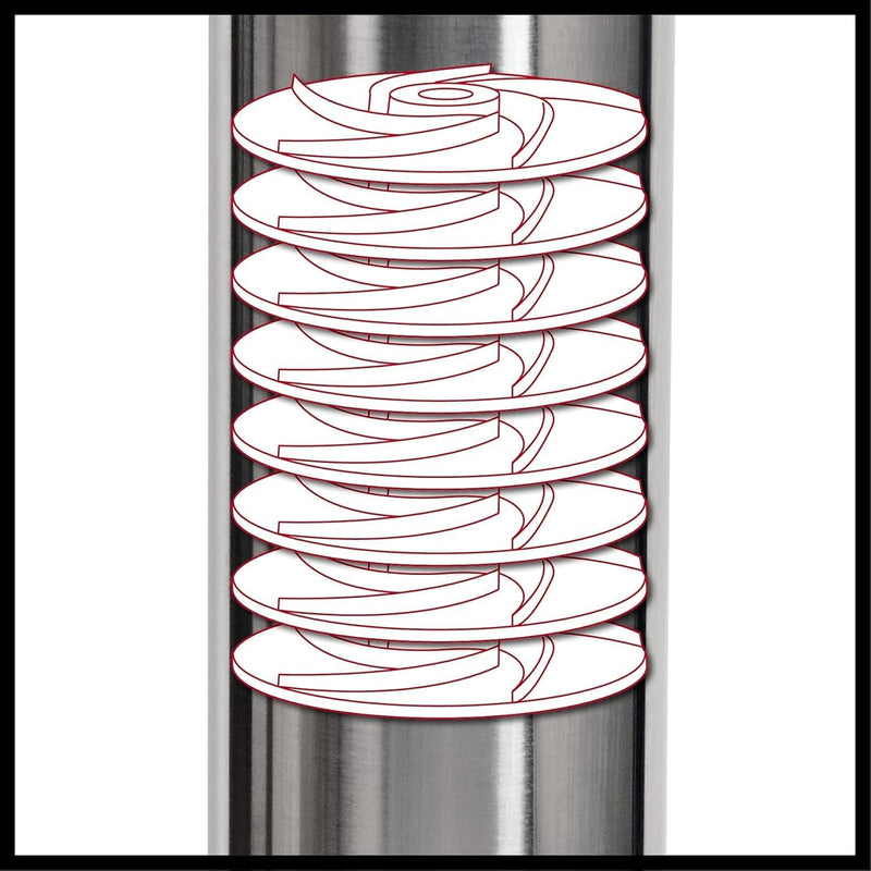 Einhell Tiefbrunnenpumpe GE-DW 1155 N-A (1.100 Watt, bis zu 6.000 L/h, max. Förderhöhe 55 m, Pumpend