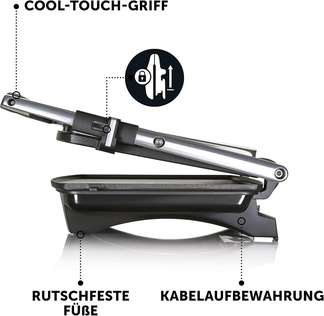 Breville Sandwich/Panini-Toaster | Sandwichmaker im Café-Stil für 4 Scheiben | Edelstahl [VST026X] V